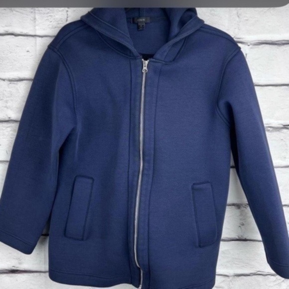 J. Crew Scuba Neoprene jacket - navy blue size XXS - Picture 1 of 9